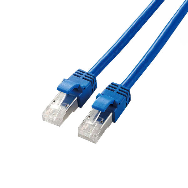 ELECOM LD-TWSY/BU10 LANケーブル Cat7 やわらか 10m ブルー