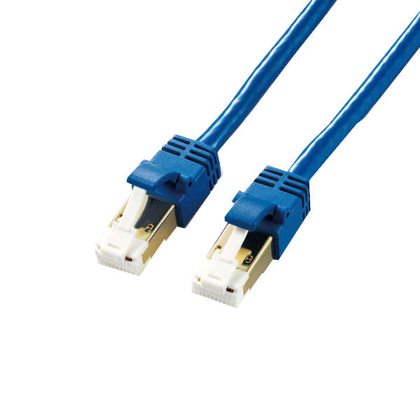 ELECOM LD-TWSYT/BM10 LANケーブル Cat7 やわらか 爪が折れない 10m ブルー