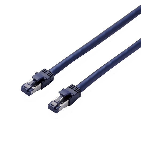ELECOM LD-OCTT/BM20 LANケーブル cat8対応 ツメ折れ防止 2m ブルーメタリック