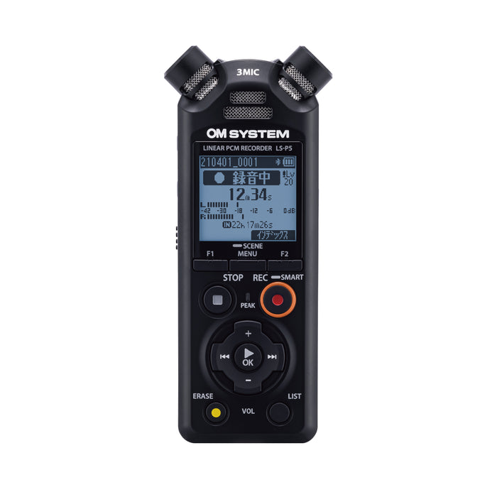 OM SYSTEM LS-P5 BLK Linear PCM Recorder LS-P5 ブラック