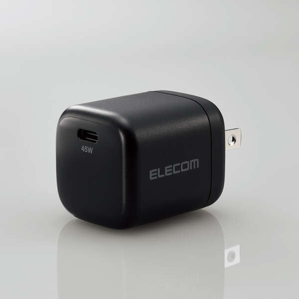 ELECOM ACDC-PD2245BK AC充電器/USB充電器(Power Delivery/45W USB-C1ポート/スイングプラグ)