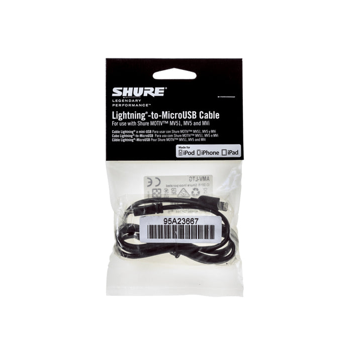 SHURE AMV-LTG MOTIV 交換用Lightningケーブル (1m)