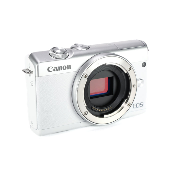 【中古品】Canon EOSM200WH-WZK EOS M200 ダブルズームキット ホワイト