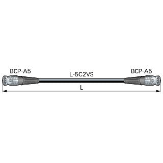 CANARE A2V1 BNCコネクター付　約20m　中古品 CANARE D5C20A-S 20M BLK 圧着式BNCケーブル BNC（オス）- BNC（オス