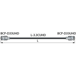 CANARE D3.3UHDC015E 1.5M BLK 圧着式BNCケーブル（12G-SDI対応） BNC（オス）- BNC（オス） 1.5m 黒