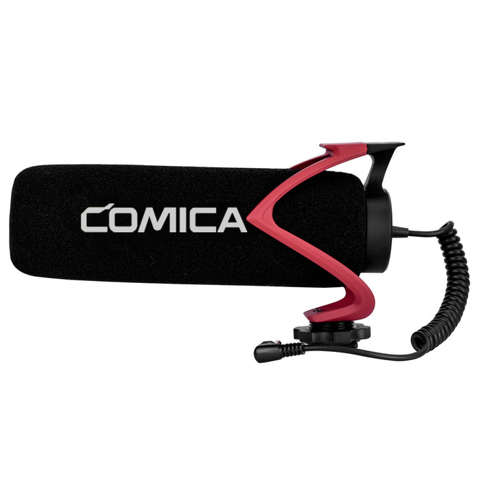 COMICA CVM-V30 LITE R スーパーカーディオイドコンデンサー ショットガンマイクロホン(Red)