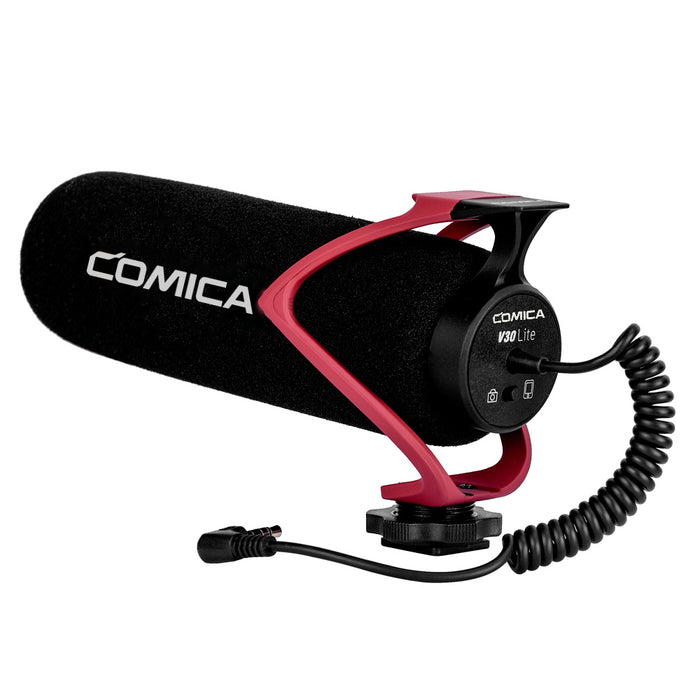 COMICA CVM-V30 LITE R スーパーカーディオイドコンデンサー ショットガンマイクロホン(Red)