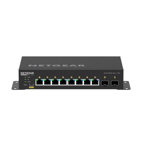 NETGEAR GSM4210PX-100JPS M4250-8G2XF-PoE+　PoE+対応(220W) 1Gポート×8 SFP+スロット×2 フルマネージスイッチ