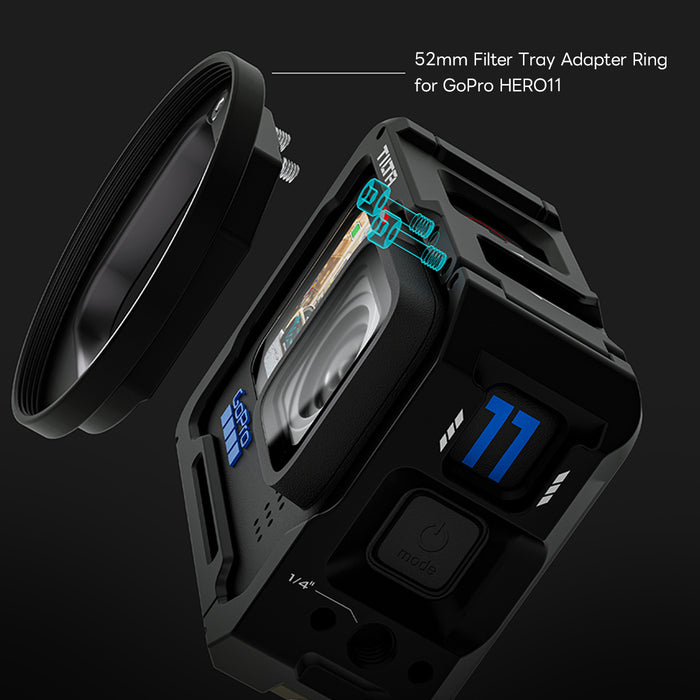 Tilta TA-T42-52-B GoPro HERO11用 52mmフィルタートレイ アダプターリング ブラック