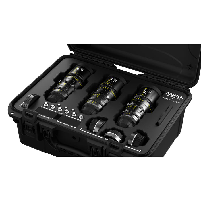DZOFilm DZO-FFCattaA3-BUNDLE Catta Ace Zoom シネマズームレンズ バンドル PL/EFマウント18-35mm&35-80mm&70-135mm T2.9 ブラック 保護ケース付き