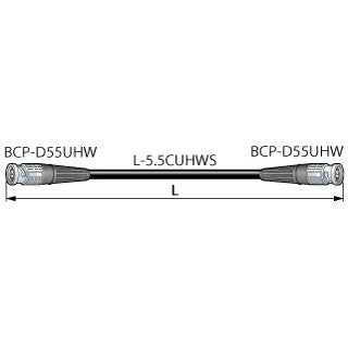 CANARE D5.5UHWC20-S 20M BLK 圧着式BNCケーブル（12G-SDI対応）BNC（オス）- BNC（オス）20m黒