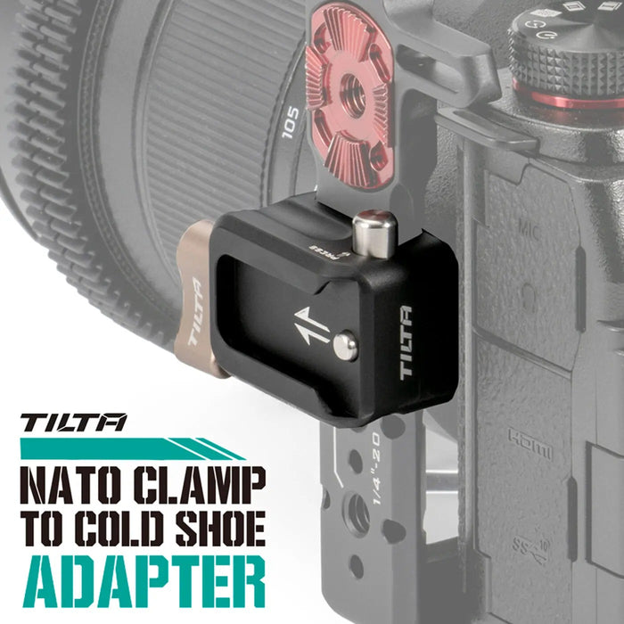 Tilta TA-NTC-CSA-B Tilta NATO Clamp to Cold Shoe Adapter - Black