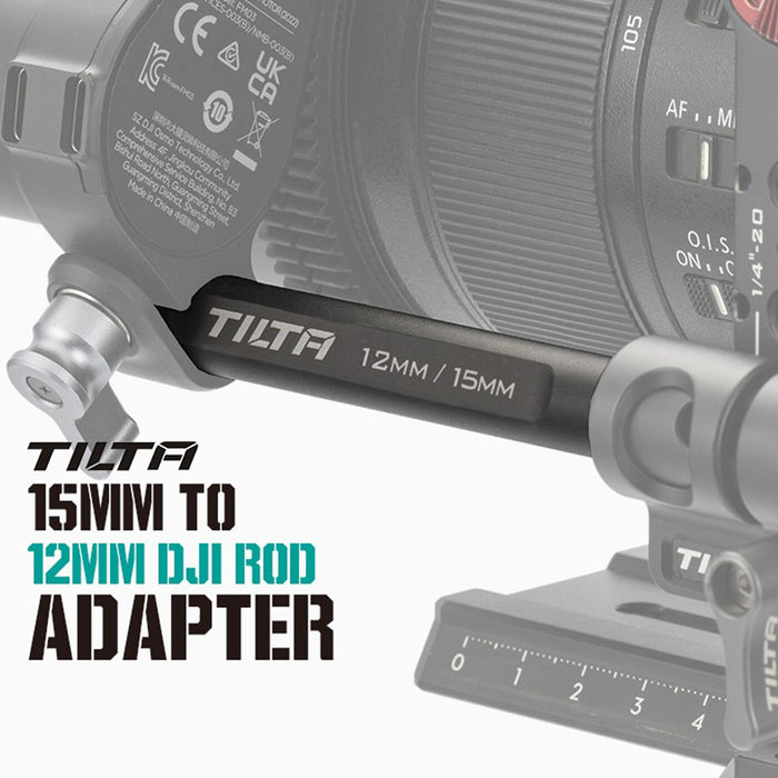 Tilta TA-15R-12R-B Tilta 15mm to 12mm DJI Rod Adapter - BlacK