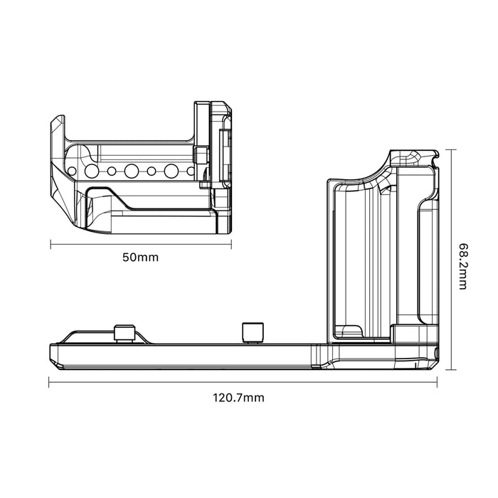 Tilta TA-T49-MBG-B Mounting Baseplate with Grip for Sony ZV-1/ZV-1F /ZV-1M2- Black