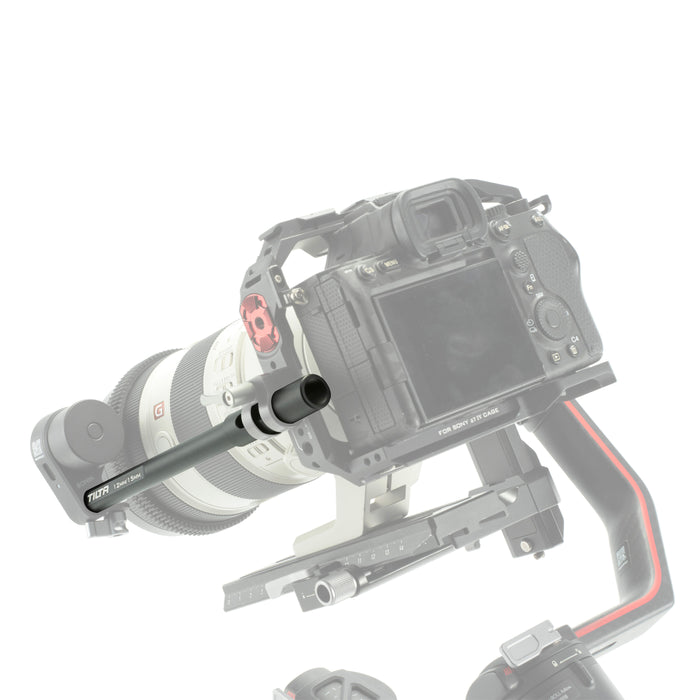 Tilta TA-12RA-20-B Tilta 15mm to 12mm DJI Rod Adapter (20cm) - Black