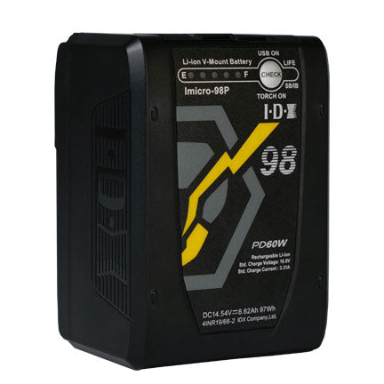 IDX Imicro-98P Vマウントマイクロタイプリチウムイオンバッテリー