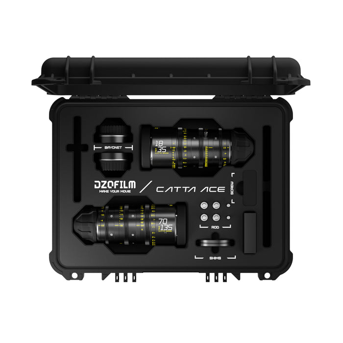 DZOFILM DZO-FFCattaA2-BUNDLE Catta Ace Zoom シネマズームレンズ バンドル PL/EFマウント18-35mm&75-135mm T2.9 ブラック 保護ケース付き