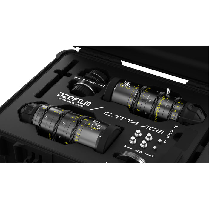 DZOFilm DZO-FFCattaA2-BUNDLE Catta Ace Zoom シネマズームレンズ バンドル PL/EFマウント18-35mm&75-135mm T2.9 ブラック 保護ケース付き