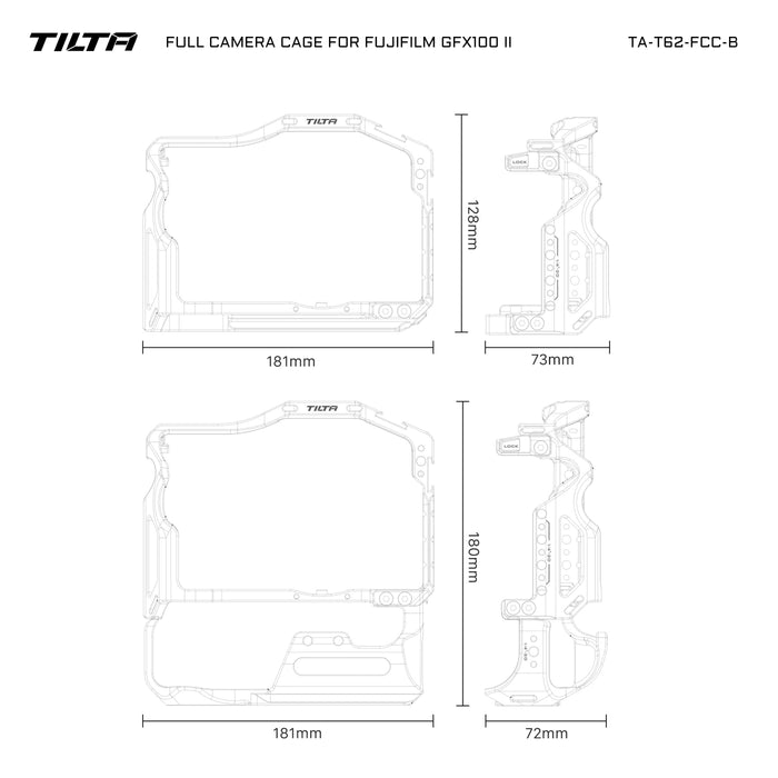 Tilta TA-T62-A-B Camera Cage for Fujifilm GFX100 II Lightweight Kit  - Black