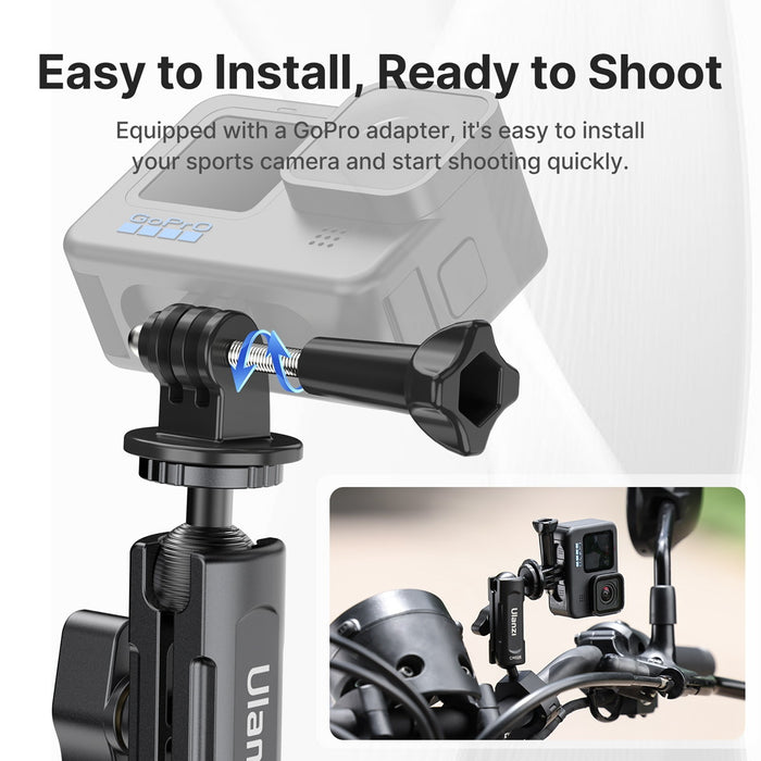 Ulanzi C018GBB1 ハンドルバークランプマウント(GoPro/Insta360/Osmo Pocket 3/Osmo Pocket 4/アクションカメラ対応)