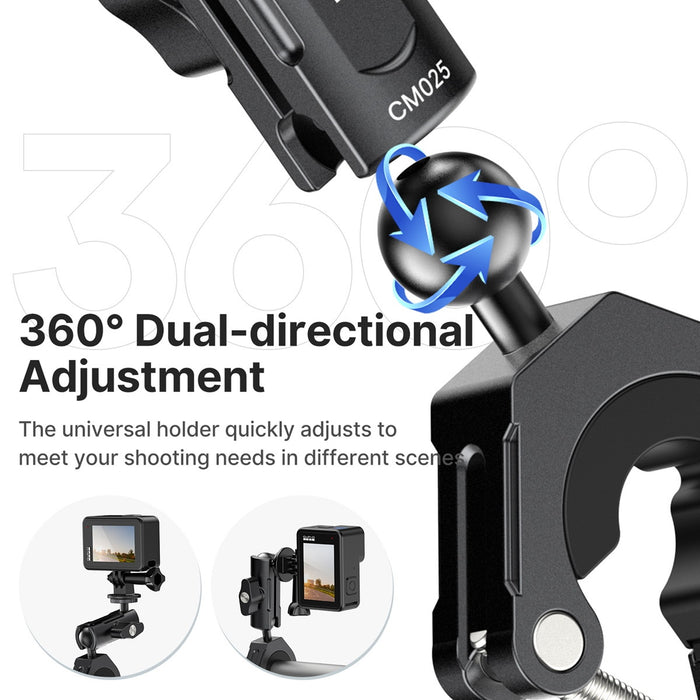 Ulanzi C018GBB1 ハンドルバークランプマウント(GoPro/Insta360/Osmo Pocket 3/Osmo Pocket 4/アクションカメラ対応)