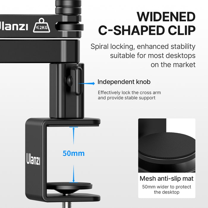 Ulanzi 2991 Vijim LS26 ロープロファイルマイクロフォンアーム