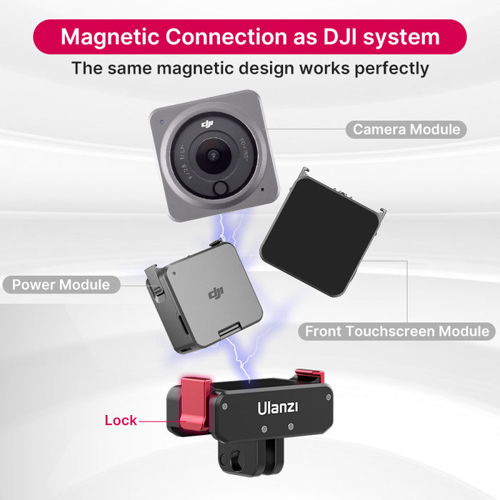 Ulanzi 2843A OA-11 デュアルインターフェースホルダー(DJI Action 3/4用)