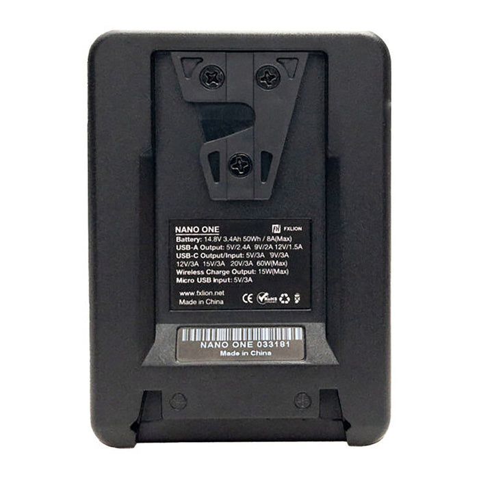 FXLION NANO ONE Wireless NANO Vマウントバッテリー14.8V 50Wh ワイヤレス充電対応