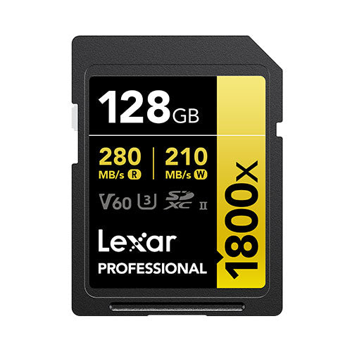 Lexar LSD1800128G-BNNNG Lexar SDXCカード 128GB 1800x UHS-II U3 V60 海外パッケージ版
