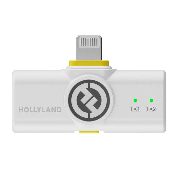 Hollyland Lark M2 Lightning Plug/Ivory White 超軽量ワイヤレスラベリアマイクロホンシステム（Mobile Lightning Ver. /アイボリーホワイト）