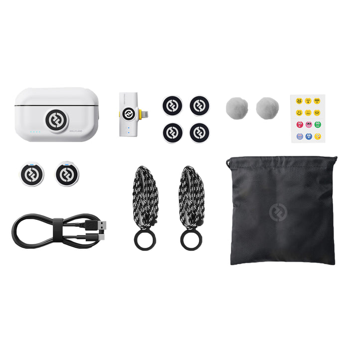 Hollyland ワイヤレスラベリアマイクロホンシステム Lark M2 Mobile Lightning Ver.(アイボリーホワイト)