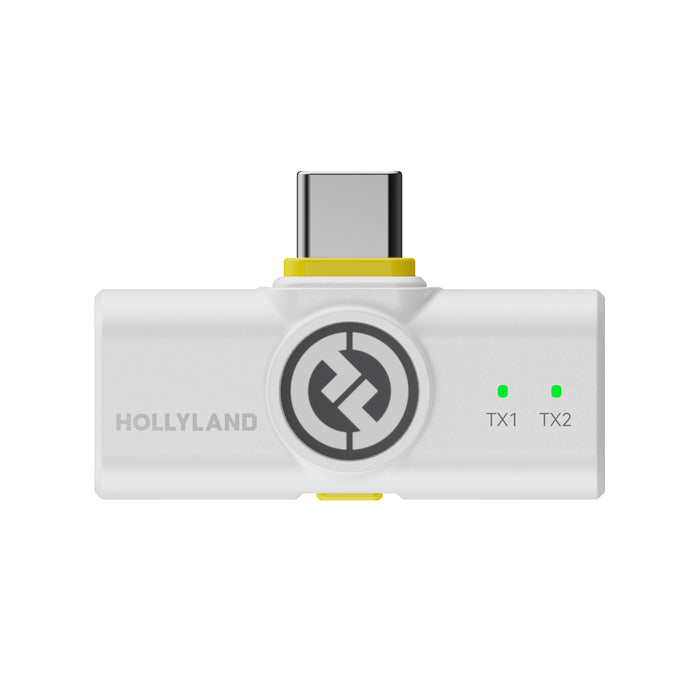 Hollyland Lark M2 USB-C Plug/Ivory White 超軽量ワイヤレスラベリアマイクロホンシステム（Mobile USB-C Ver. /アイボリーホワイト）