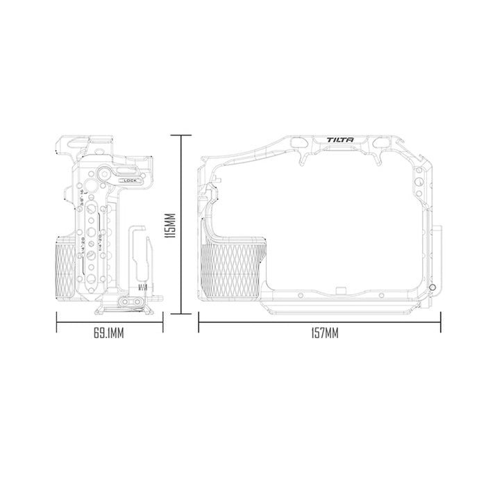 Tilta TA-T63-FCC-B Full Camera Cage for Panasonic G9 II - Black