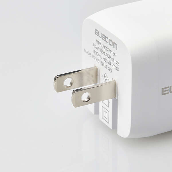 ELECOM MPA-ACCP4135WH USB Power Delivery 35W キューブAC充電器(C×2)