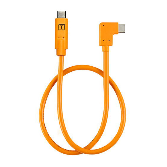 TetherTools CUCRTC1-ORG テザープロ ライト アングル アダプター USB-C to USB-C 50cm オレンジ