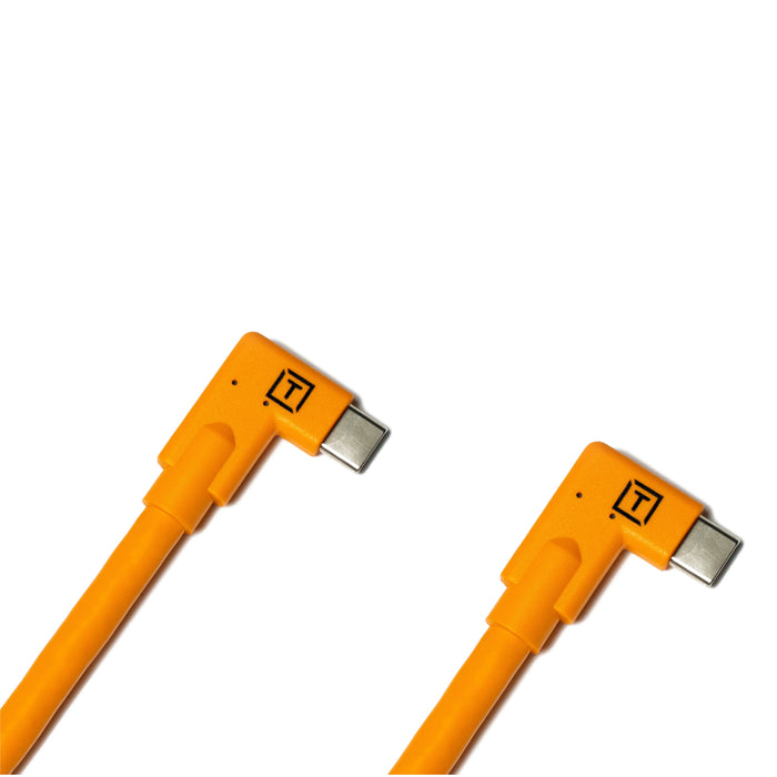 TetherTools CUC15RT2RT-ORG テザープロ USB-C to USB-C デュアル ライト アングル 4.6m オレンジ