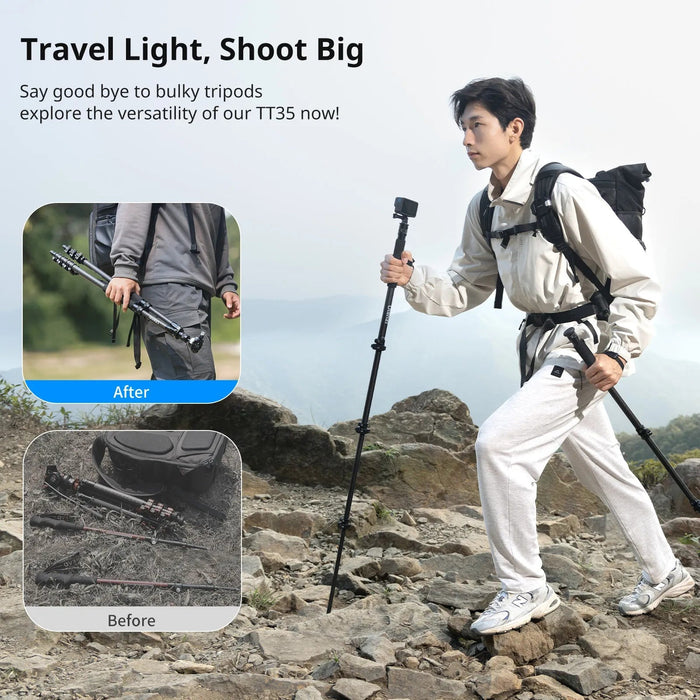 Ulanzi T068 Ulanzi TT35 ハイキングスティック三脚キット