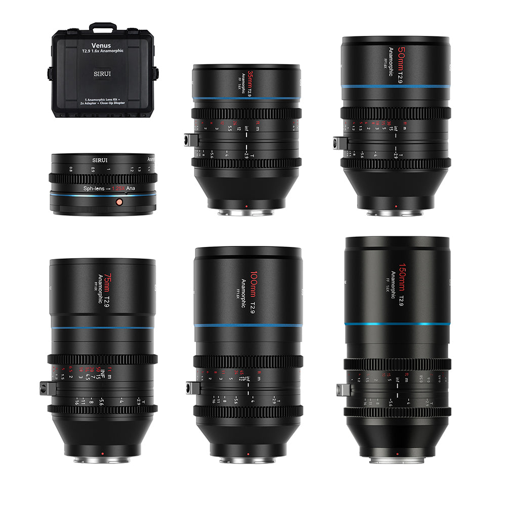 SIRUI　アナモルフィックレンズセット Venus_1.6_x_5_SET-E SIRUI Venus 1.6x Full Set-RF-JP アナモルフィックレンズ 1.6x Full