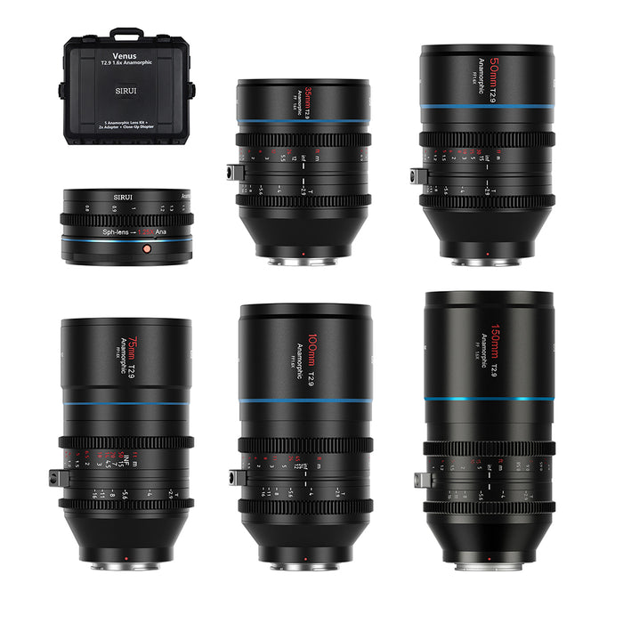 SIRUI Venus 1.6x Full Set-RF-JP アナモルフィックレンズ 1.6x Full Frame 5本セット(35/50/75/100/150mm) RF +1.25xレンズアダプター