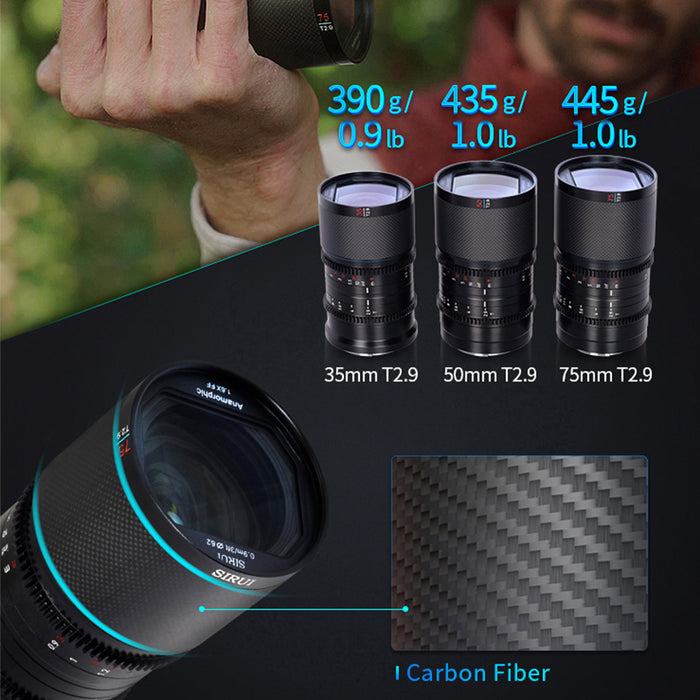 SIRUI Saturn L50N-JP カーボンファイバーアナモルフィックレンズ 1.6x Full Frame 50mm L/ナチュラル