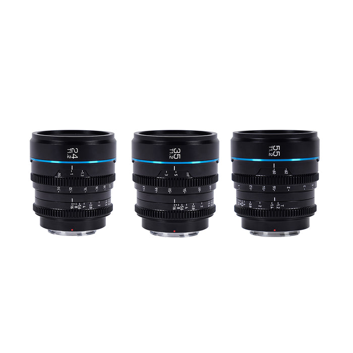 SIRUI MS-3SEB-JP シネマレンズ T1.2 APS-C/S35 3本セット(24/35/55mm) E/ブラック