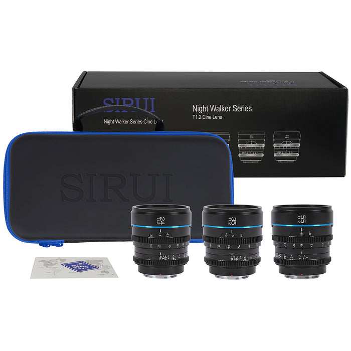 SIRUI MS-3SEB-JP シネマレンズ T1.2 APS-C/S35 3本セット(24/35/55mm) E/ブラック