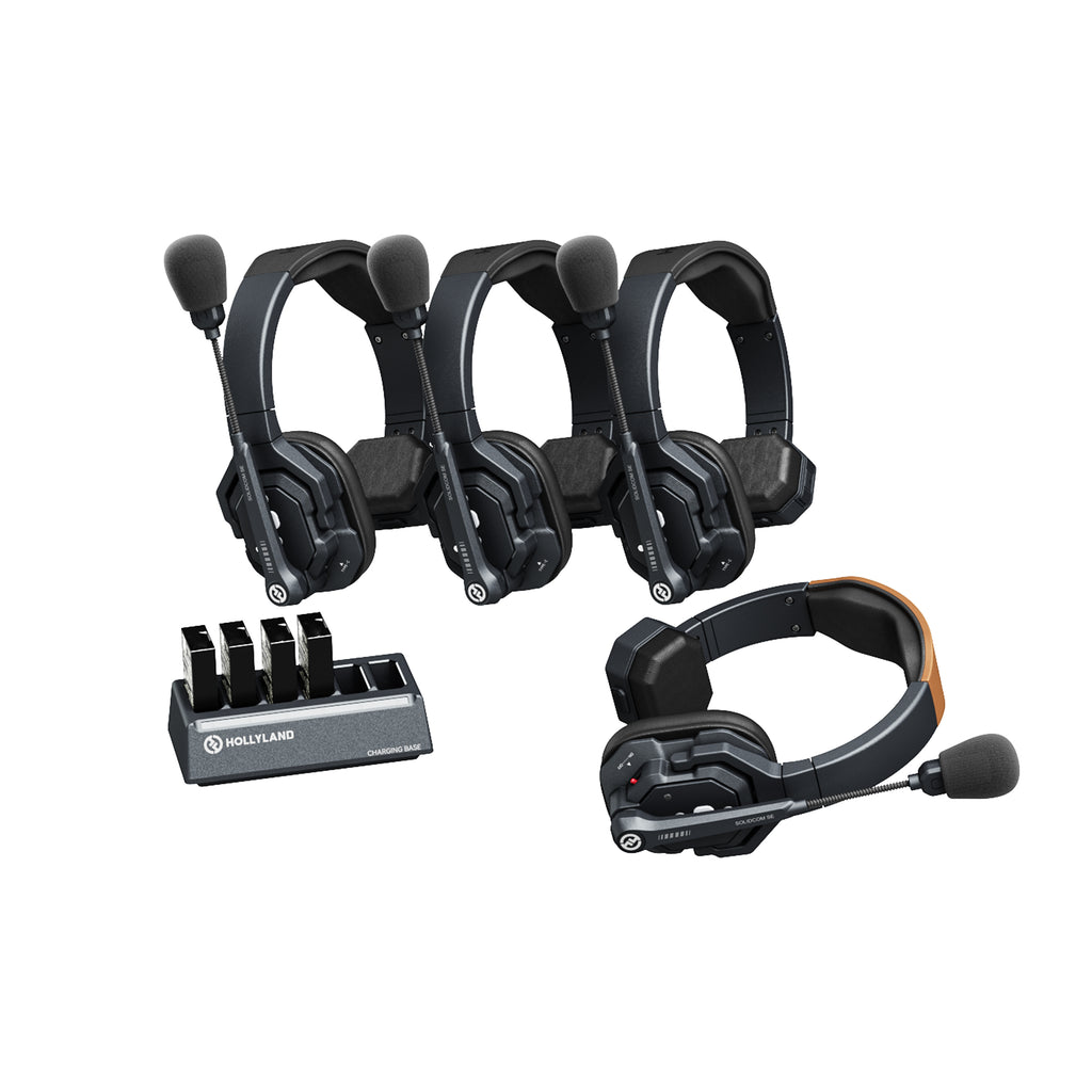 Hollyland Solidcom SE-4S　ワイヤレスインカム４人用 Hollyland ワイヤレスインカムヘッドセット Solidcom SE 4S(2.4