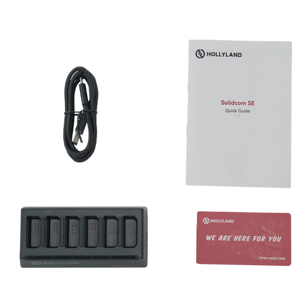 Hollyland HL-CBS01 Solidcom SE用6スロットチャージングベース