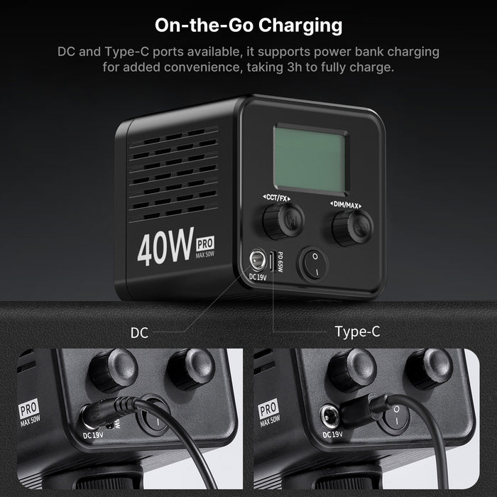 Ulanzi L023 40W PRO 携帯用LEDビデオライト