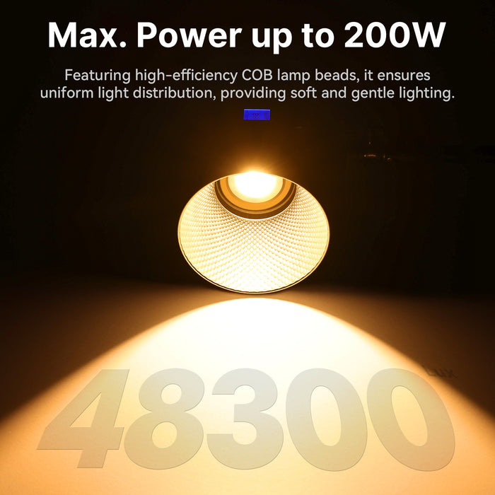 Ulanzi L079CNA1 200W バイカラー Vマウント COBライト(ACアダプタ別売）
