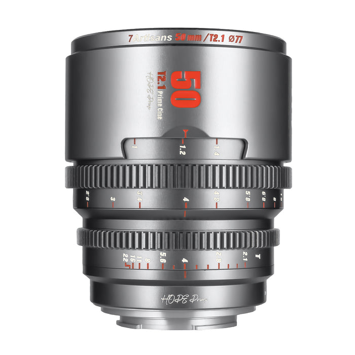 7artisans 7A-HP50T21-X-T HOPE Prime 50mm T2.1シネマレンズ(富士フイルムXマウント/チタングレー)