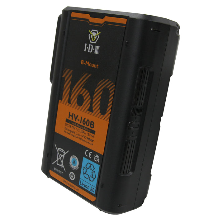 IDX HV-160B 154Wh(28.72V/5.35Ah)28.8V Bマウントタイプリチウムイオンバッテリー