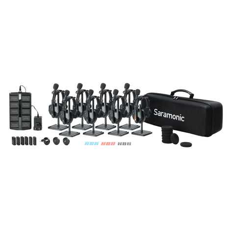 WiTalk9 シングルイヤーヘッドセット(8人用/ケース付き)