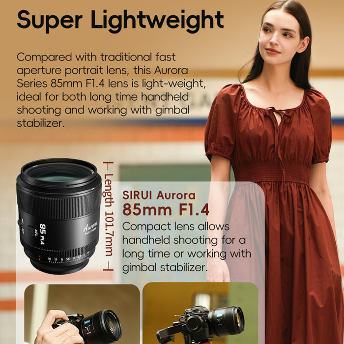 SIRUI AU85-L-JP AURORA 85mm F1.4 フルフレーム オートフォーカスレンズ(Lマウント/ブラック)